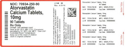 Label (70934 250 90   Rev A 01 19)